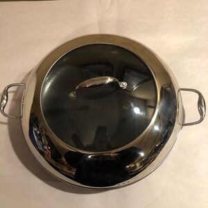 HexClad 14" Inch Hybrid Nonstick Frying Pan with Lid